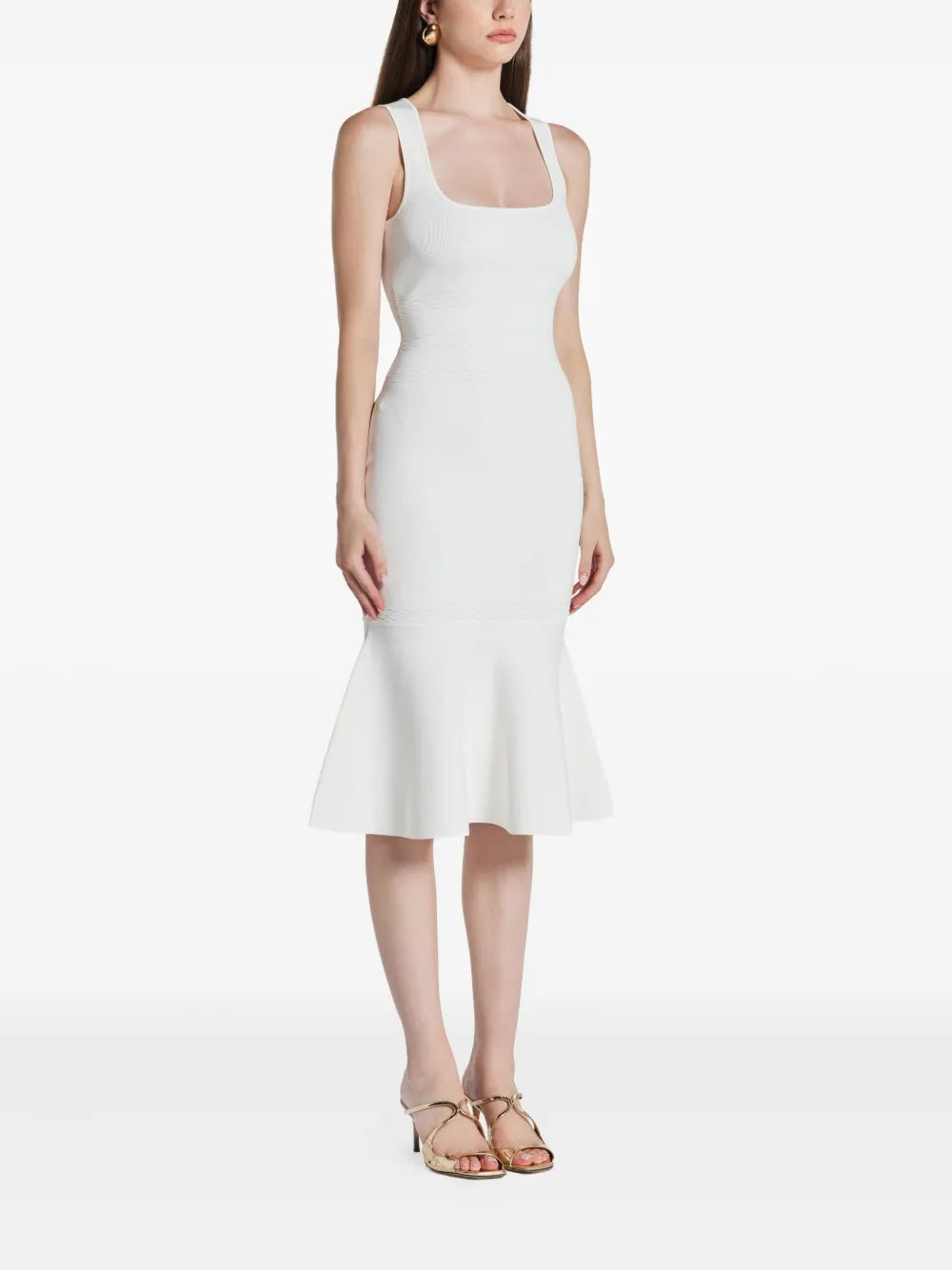 Camille square-neck midi dress
