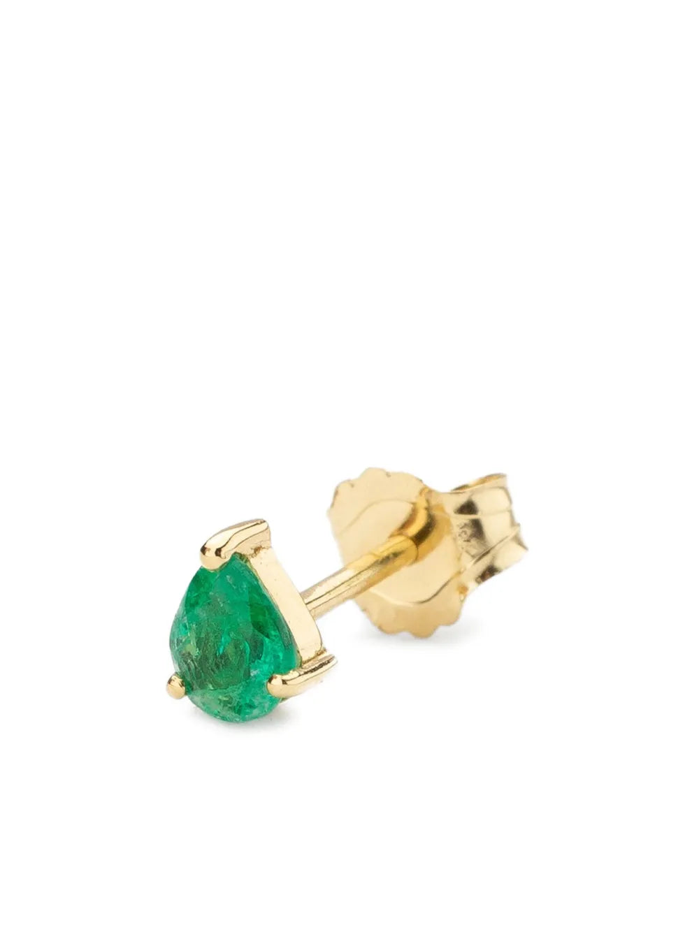 18K yellow gold Pear emerald earring