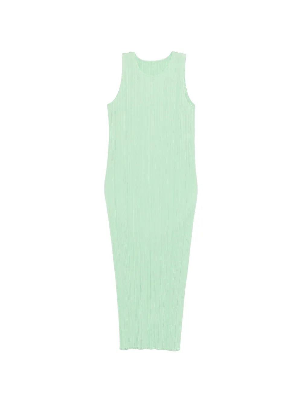 pleated sleeveless dress
