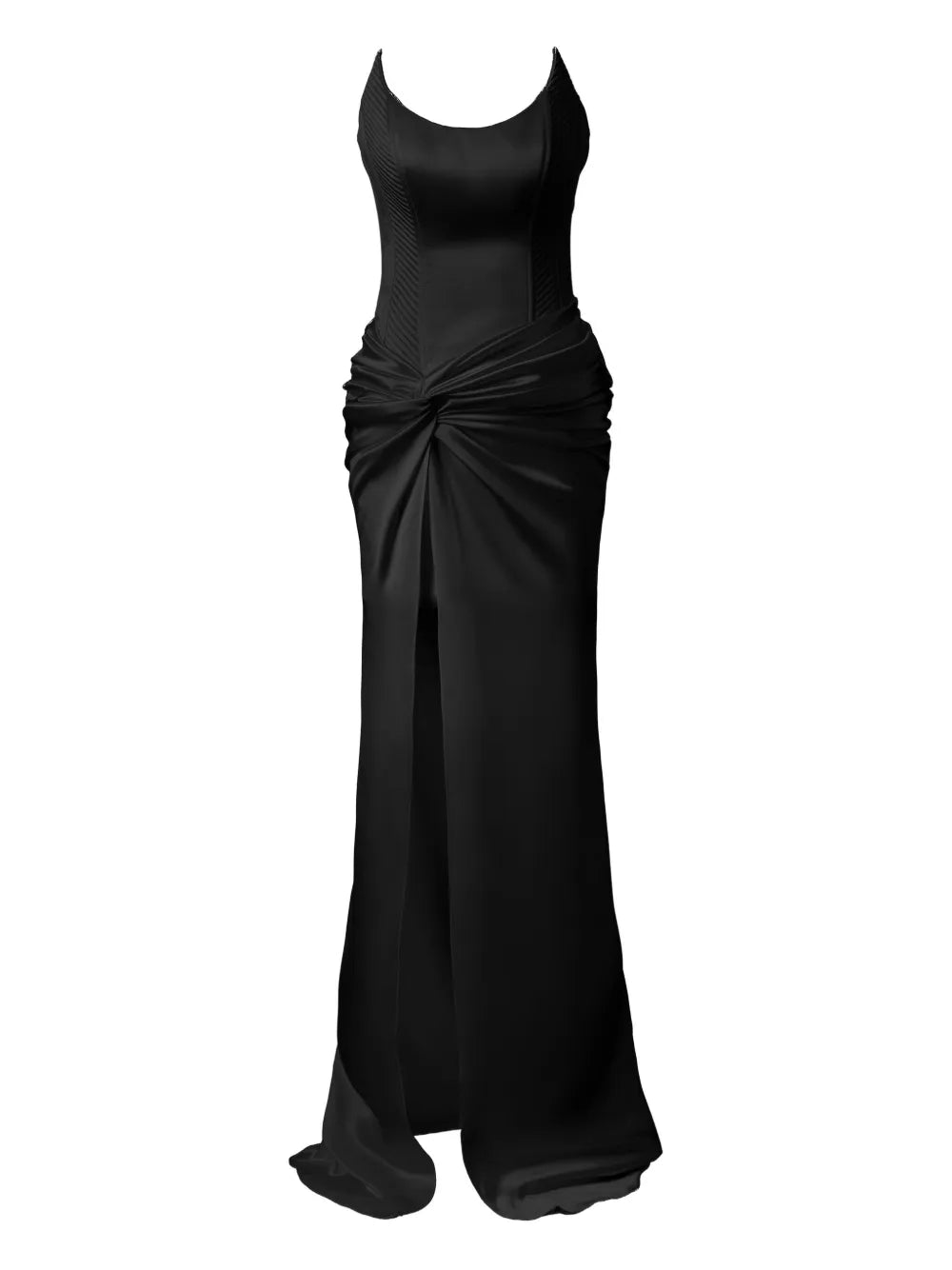 Silent Black corset maxi dress