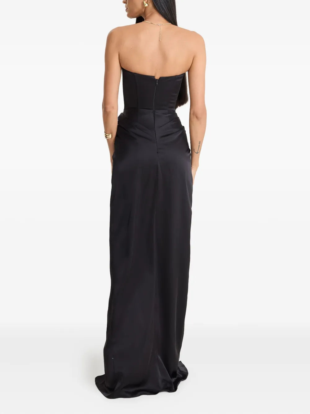 Silent Black corset maxi dress