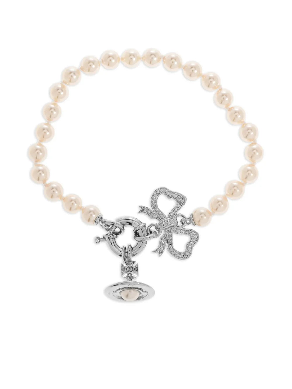 pearl bow bracelet