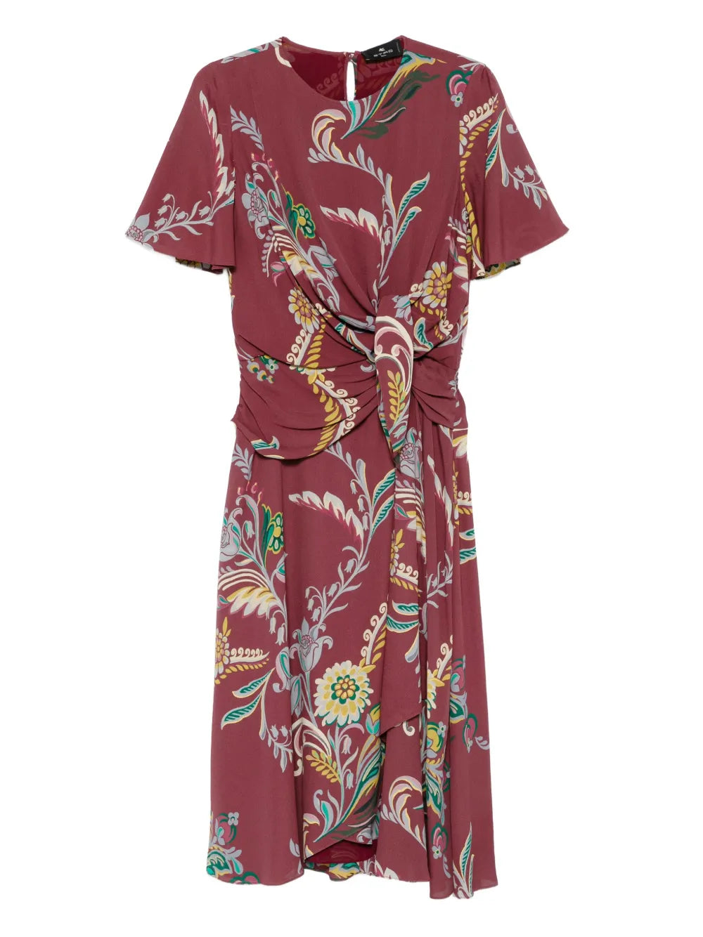 floral-print knot-detail dress
