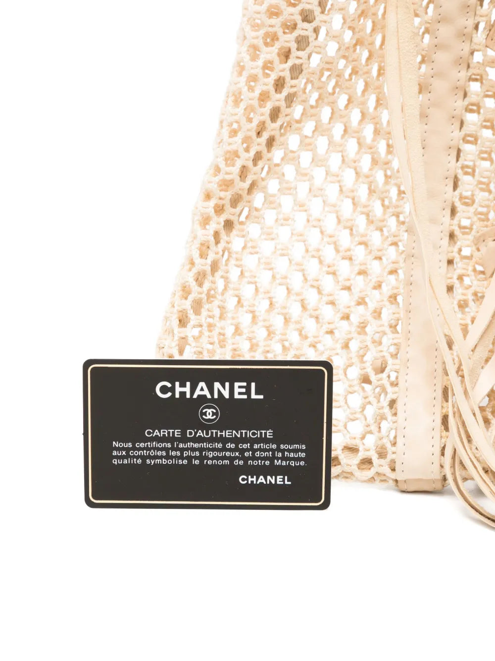 Resort 2011 Fringe Crochet Woven Mesh Large Leather Tote