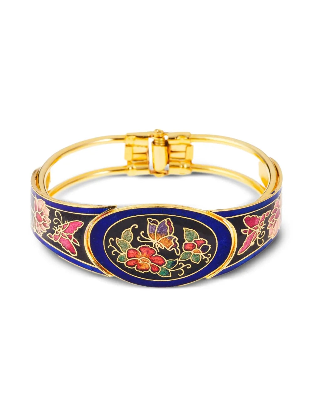 1980s Cloisonné bangle bracelet