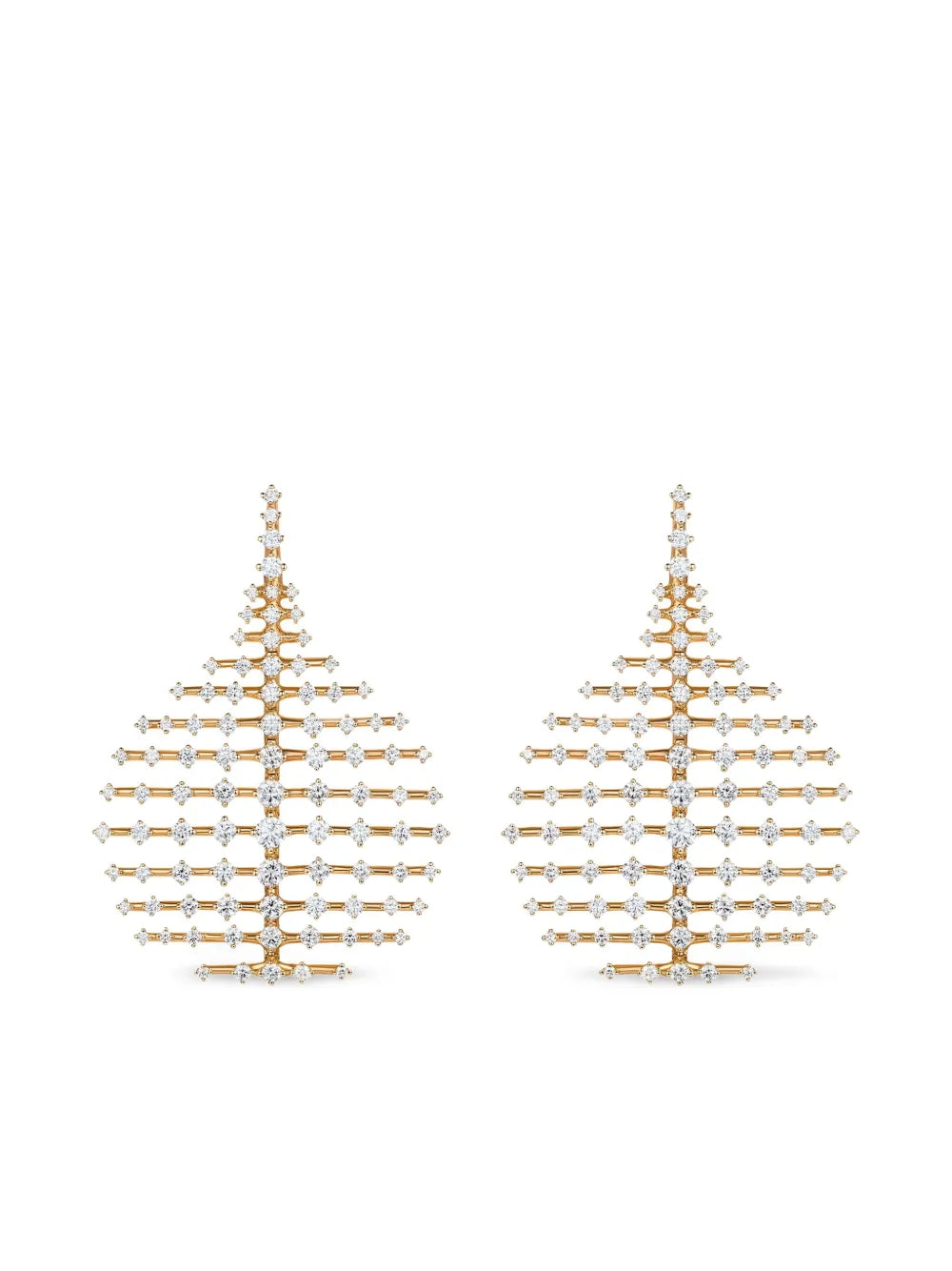 18K yellow gold Disco diamond earrings