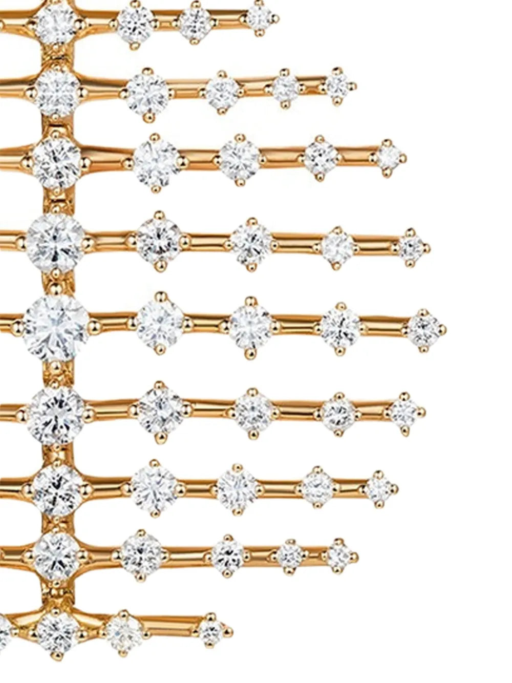 18K yellow gold Disco diamond earrings