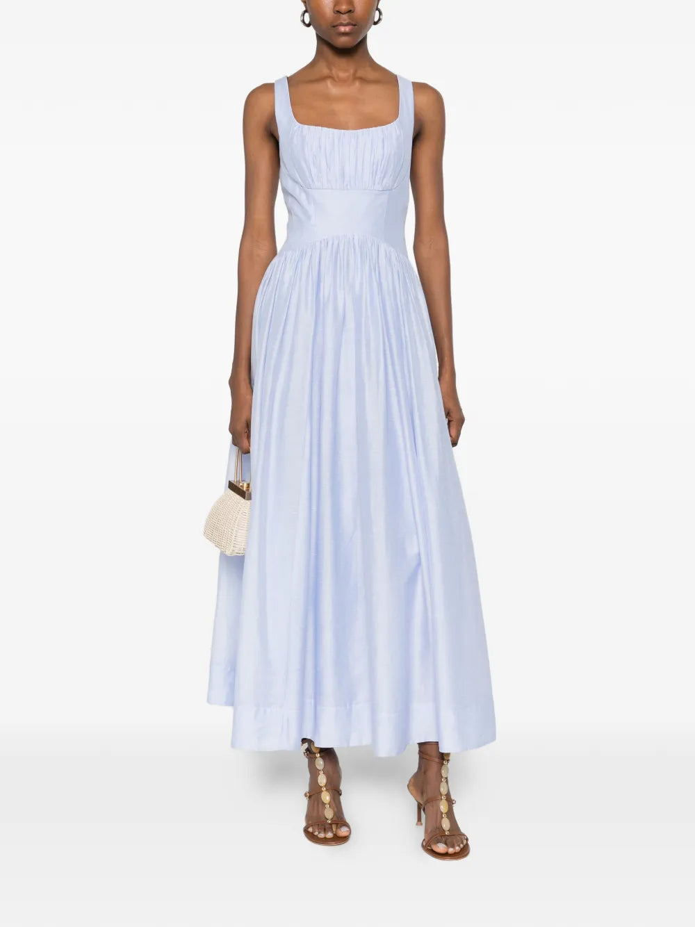 Mist ruched midi dress