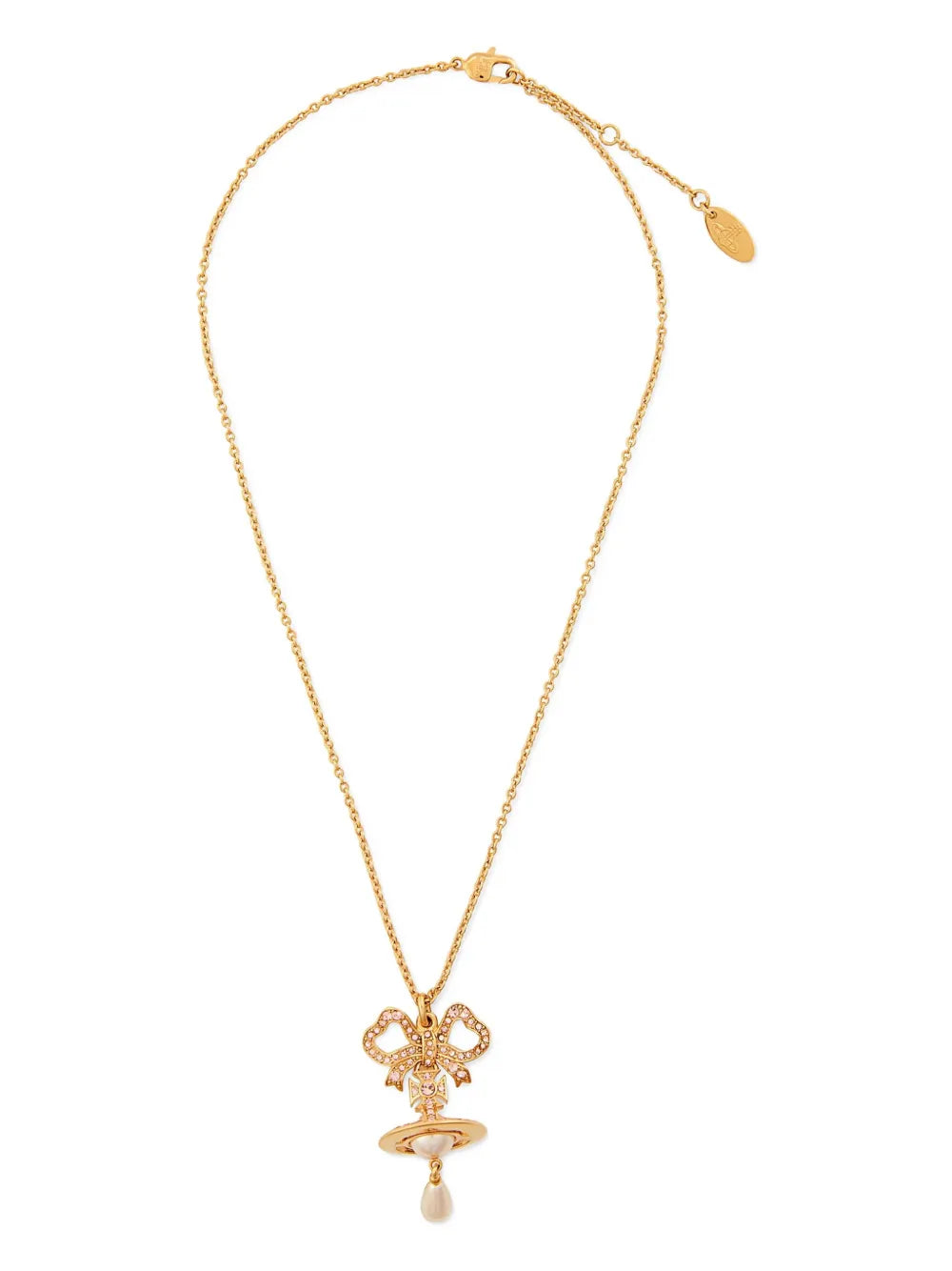 Rigoberta bow-embellished pearl necklace