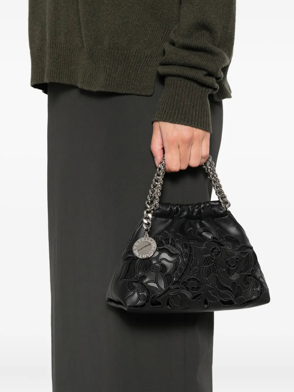 floral-embellishment tote bag