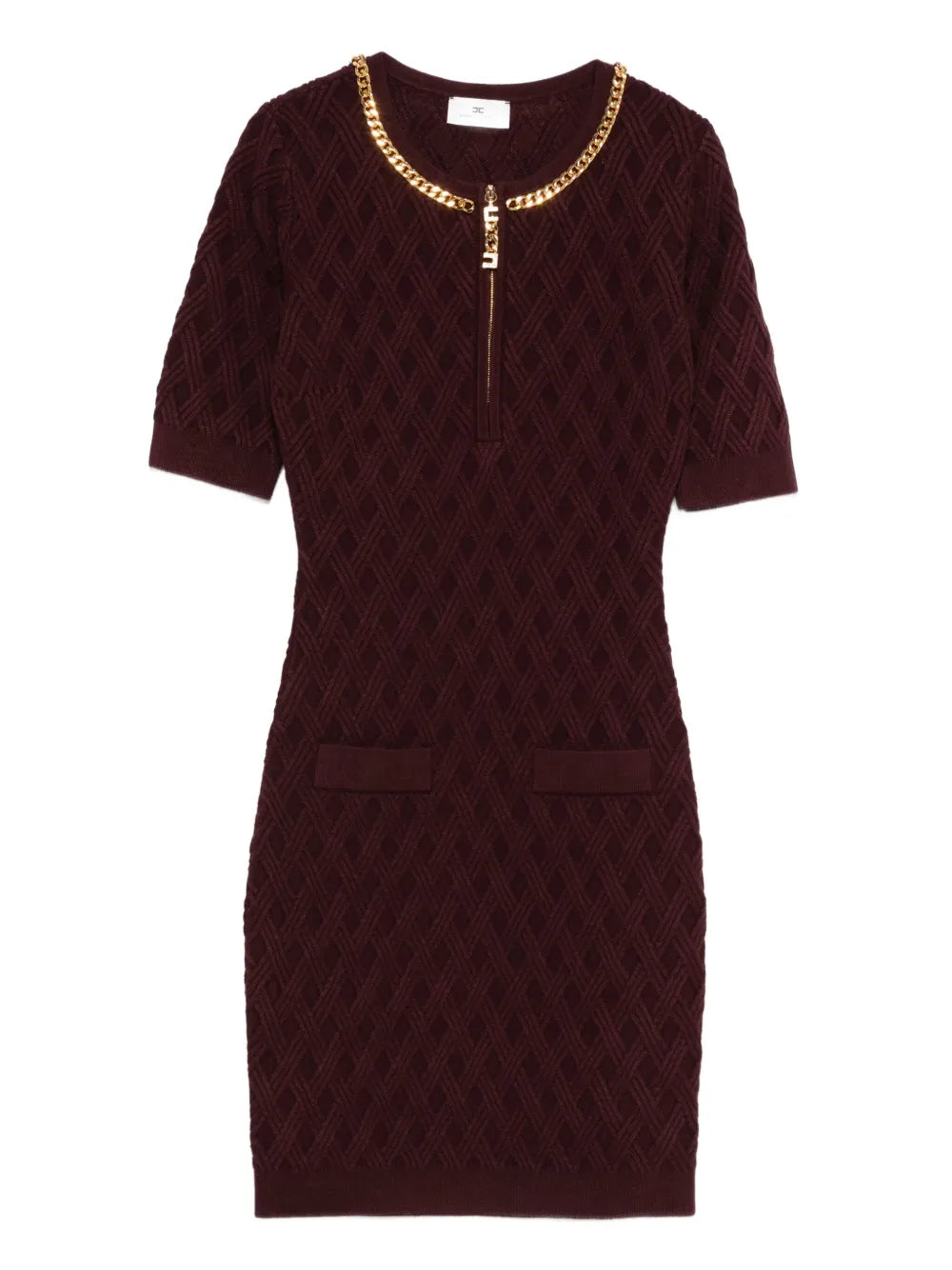 chain-embellished mini dress