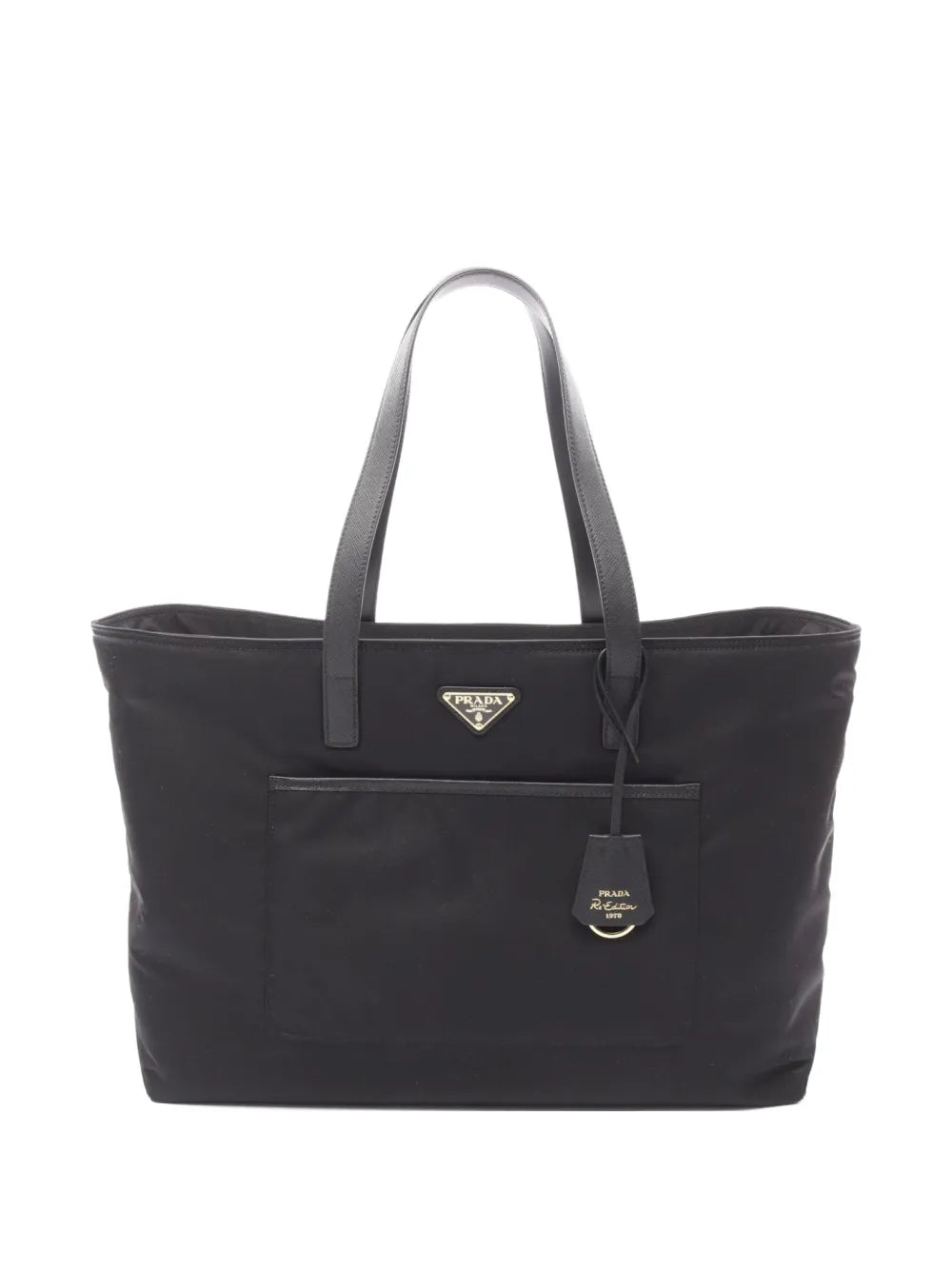 2020s Re-edition leather-trimmed tote bag