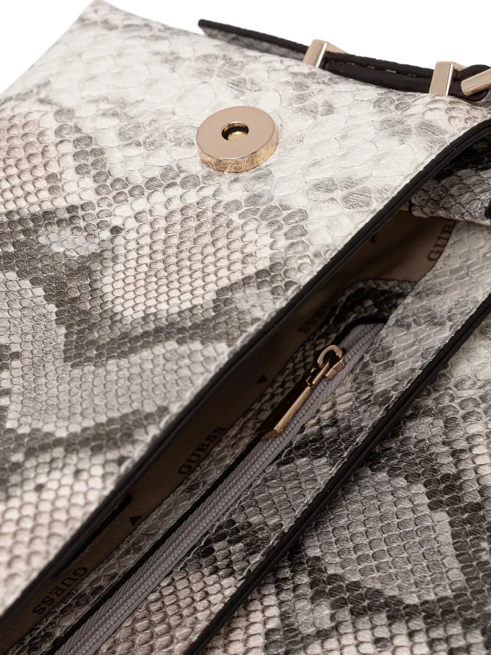 snakeskin-effect chain satchel bag