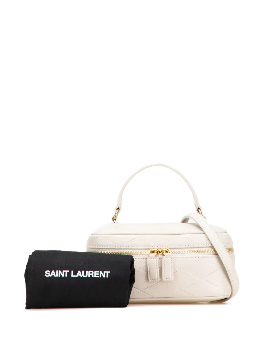 2021 Quilted Lambskin East West Case vanity bag