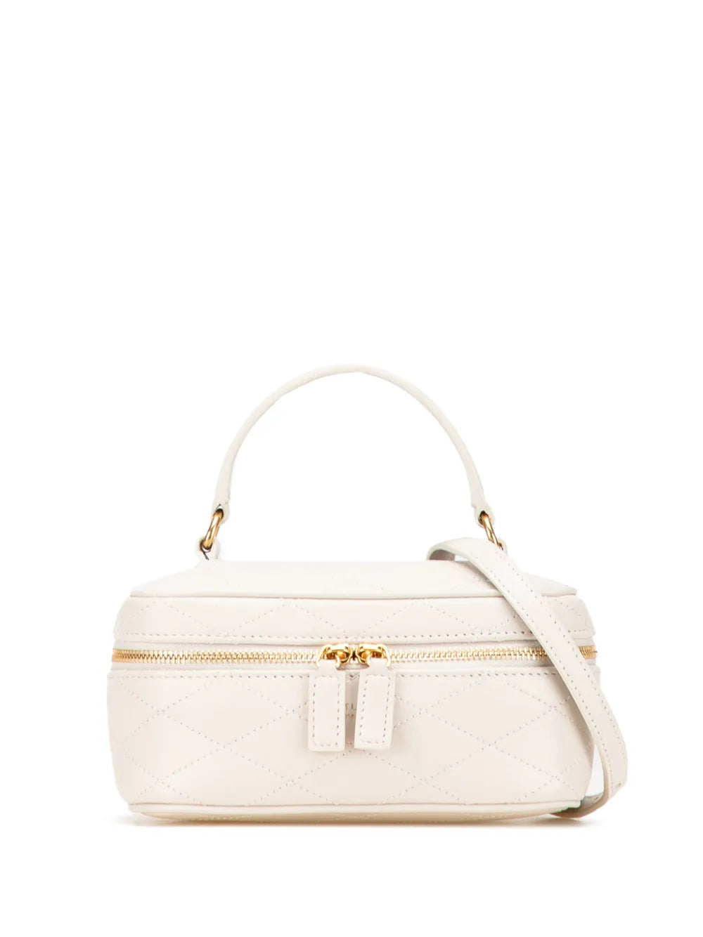 2021 Quilted Lambskin East West Case vanity bag