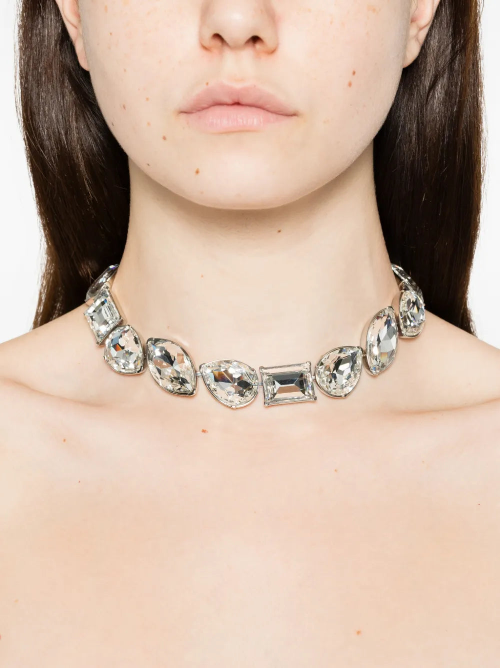crystals cocktail chocker necklace