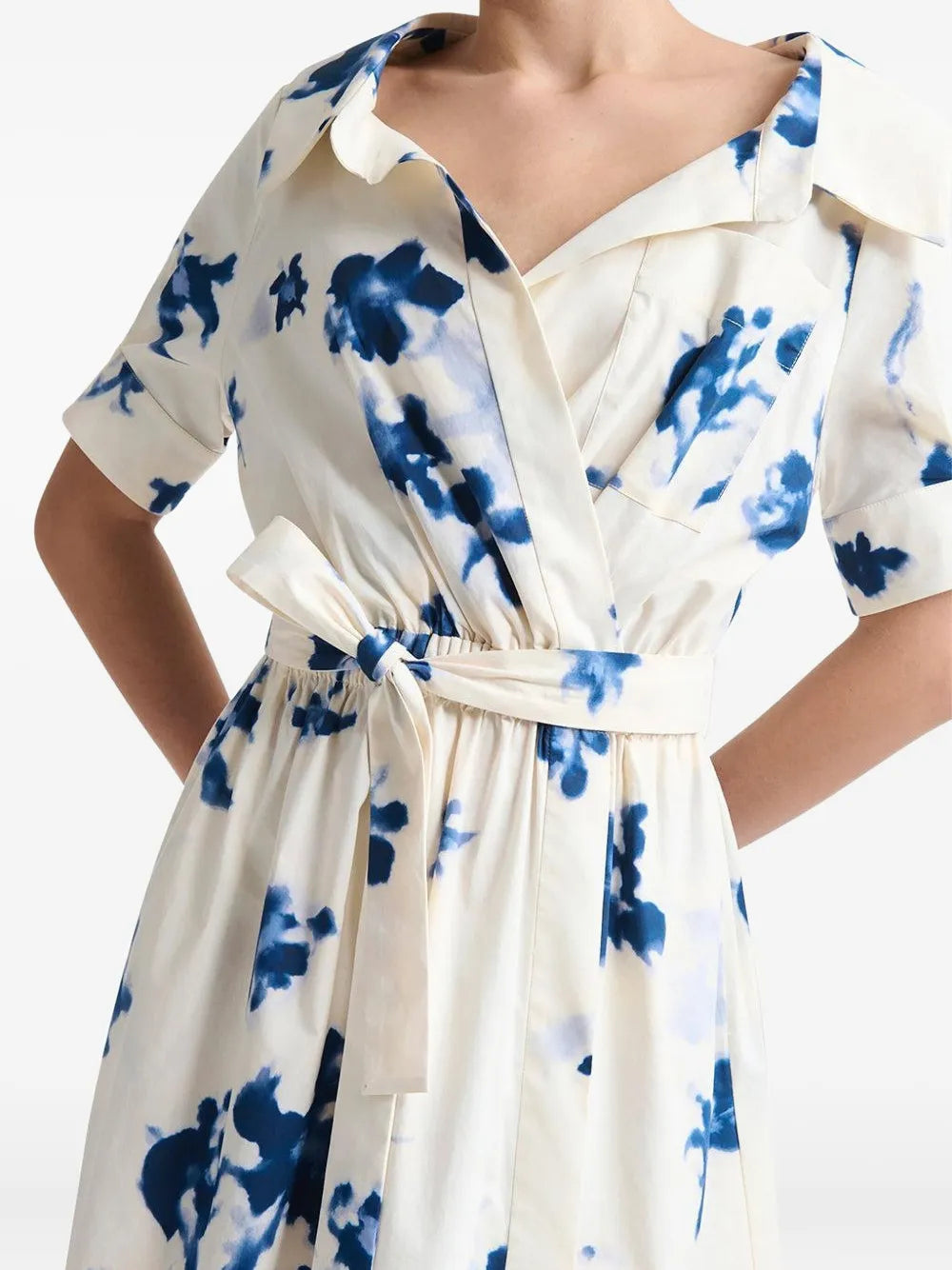 Lydia floral-print belted dress
