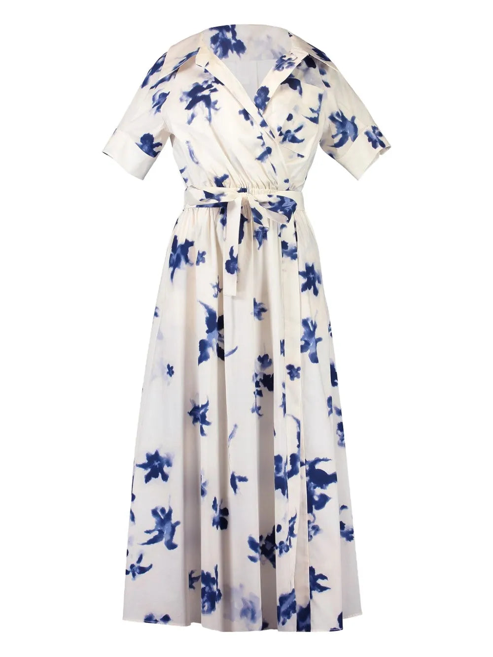 Lydia floral-print belted dress