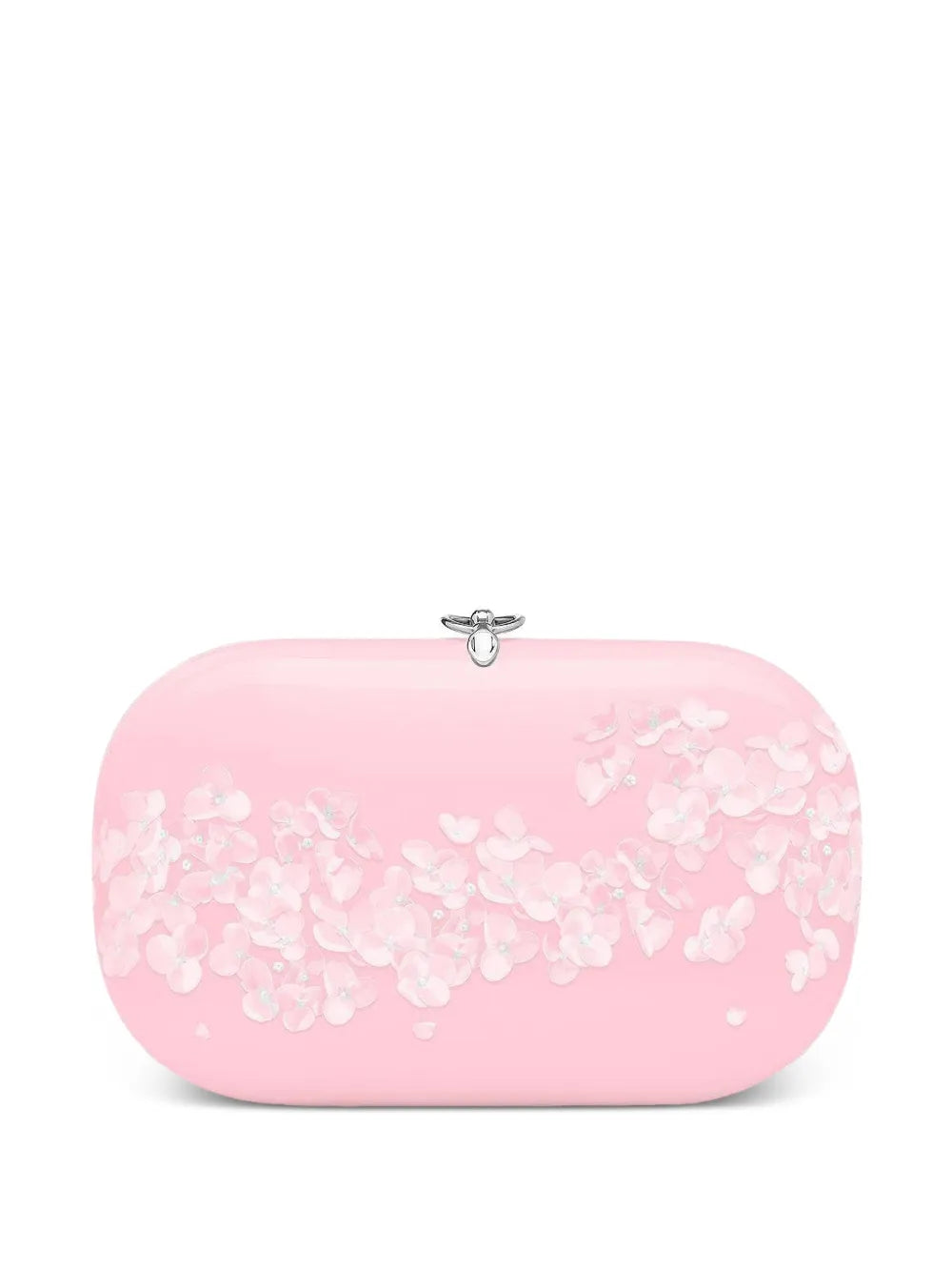  Elina Plus floral-embellished oval clutch