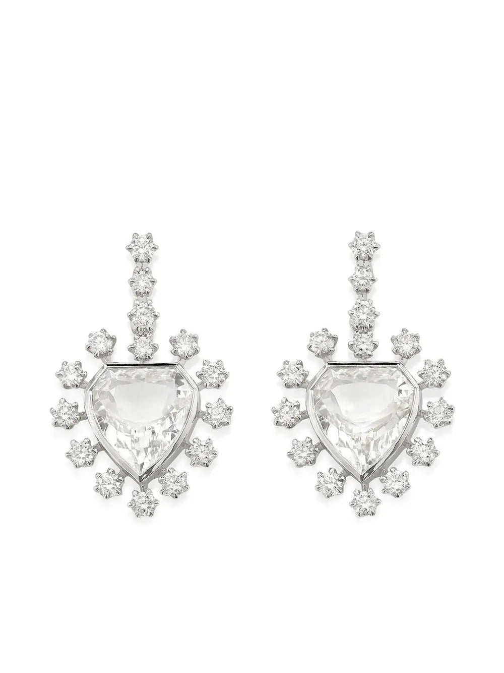 14K yellow gold diamond Heart Mini earrings
