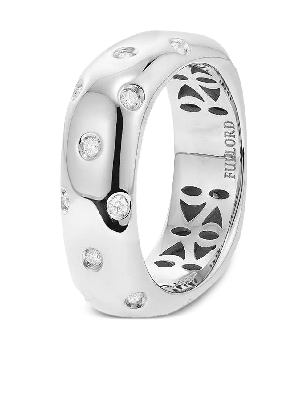 White Gold Diamond Scattered Ring