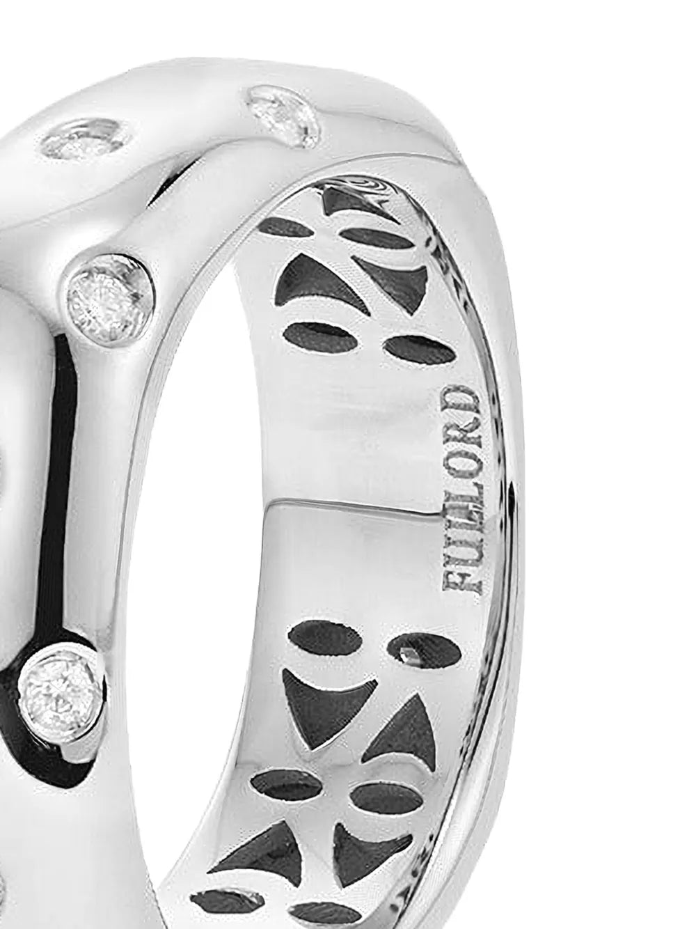 White Gold Diamond Scattered Ring