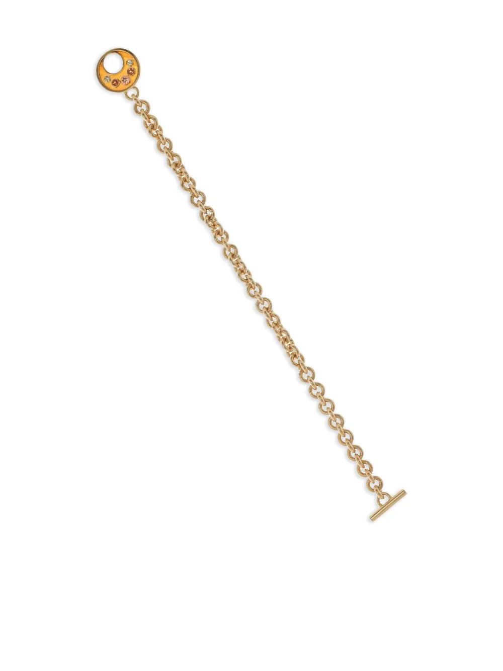 18K yellow gold multi-stone garnet bracelet