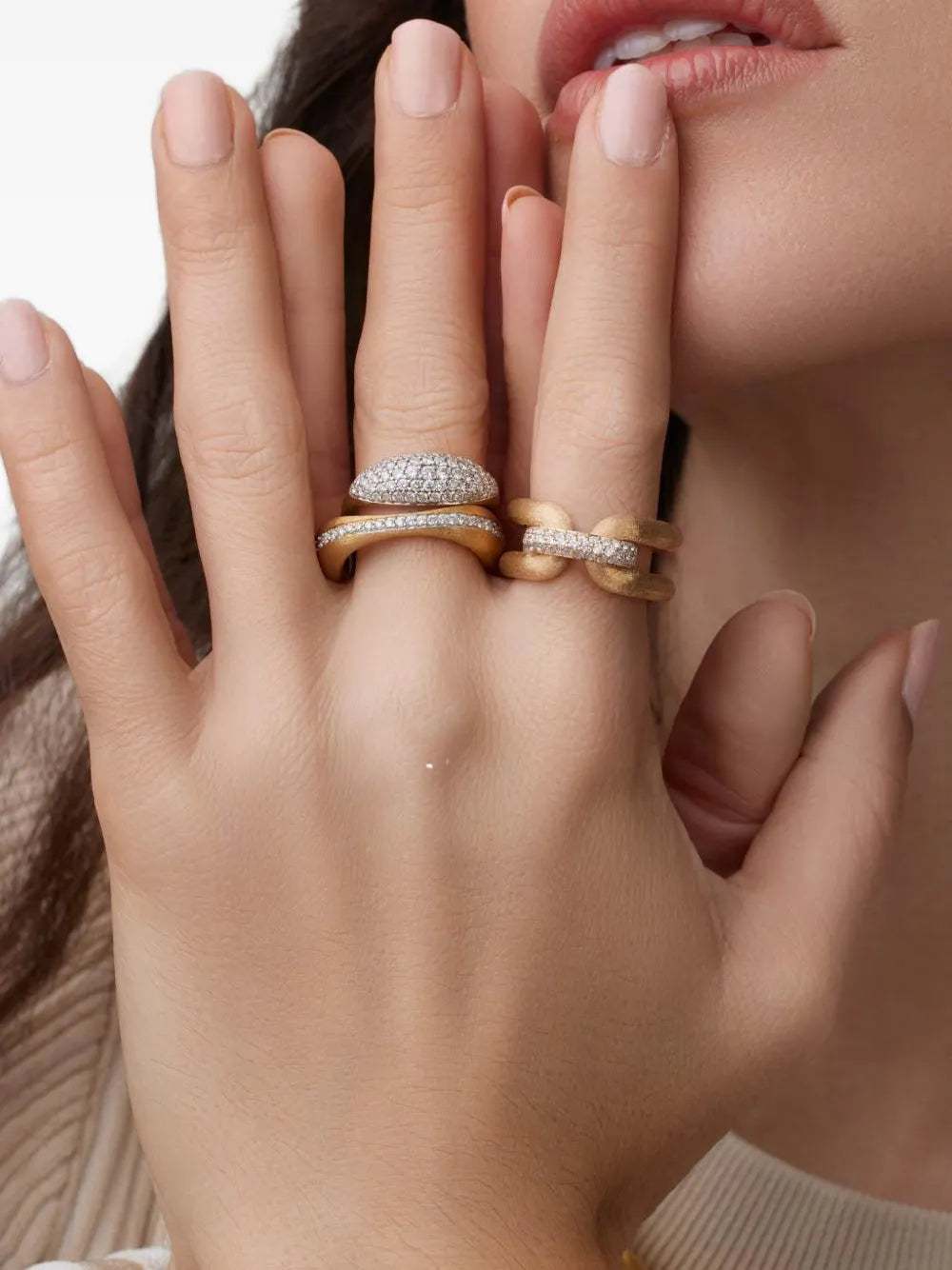 18K yellow gold Transformista diamond ring