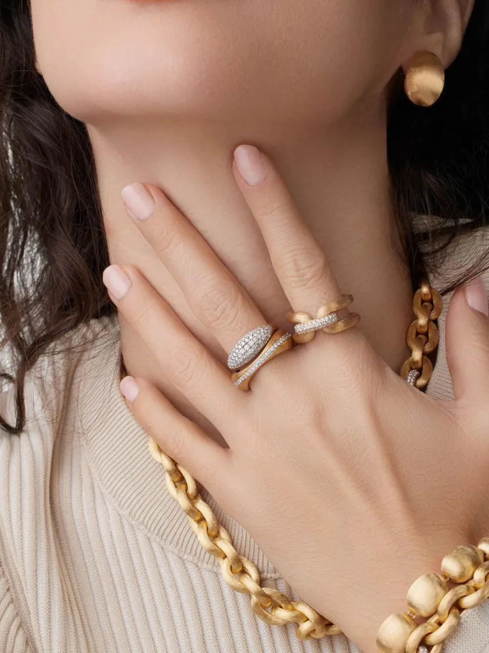 18K yellow gold Transformista diamond ring