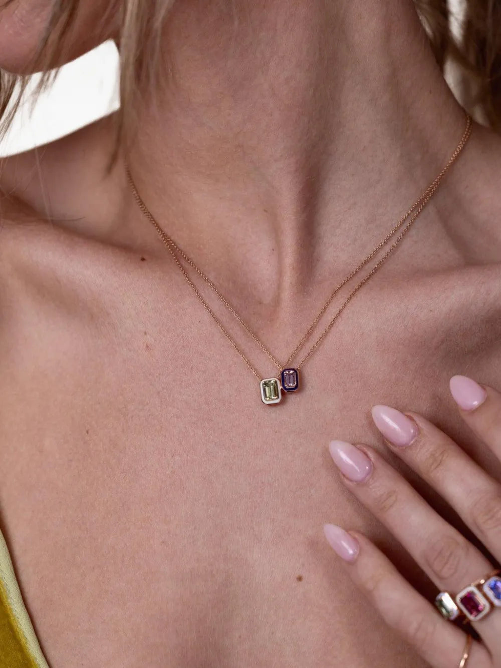 18kt rose gold Mina Tourmaline necklace