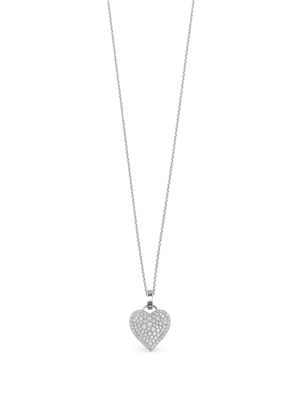 14K white gold Fortune Heart diamond necklace