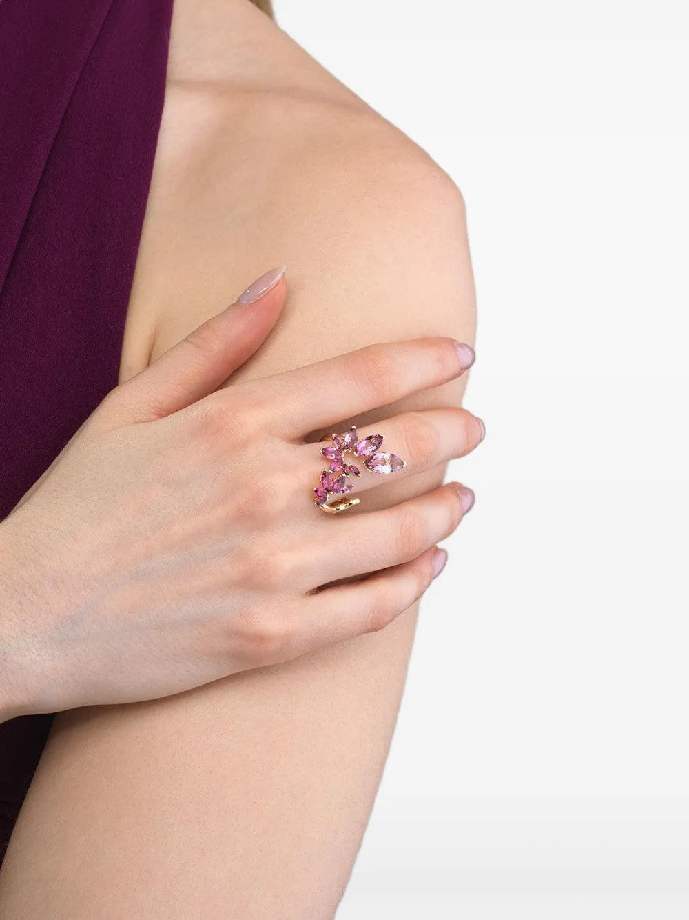 18K yellow gold Arashi tourmaline ring