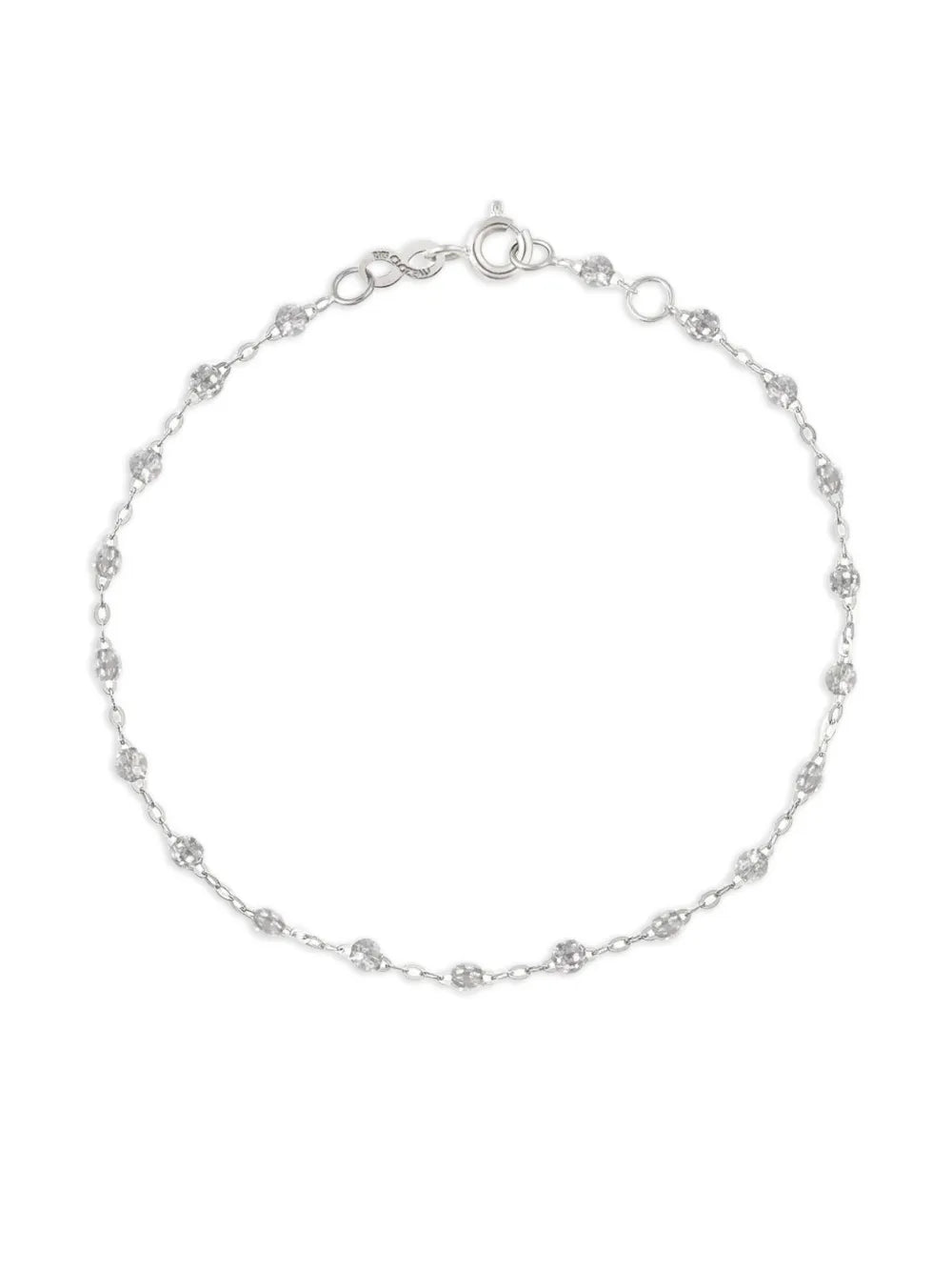 18K white gold beaded bracelet