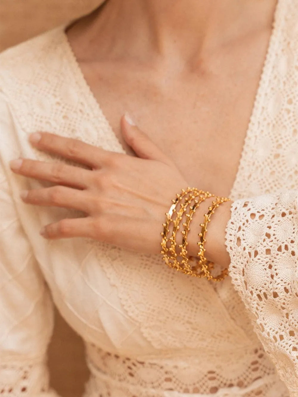 beaded bangle bracelet