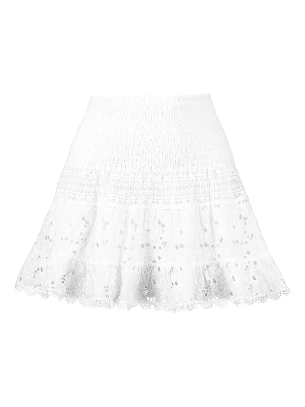 smocked eyelet skirt