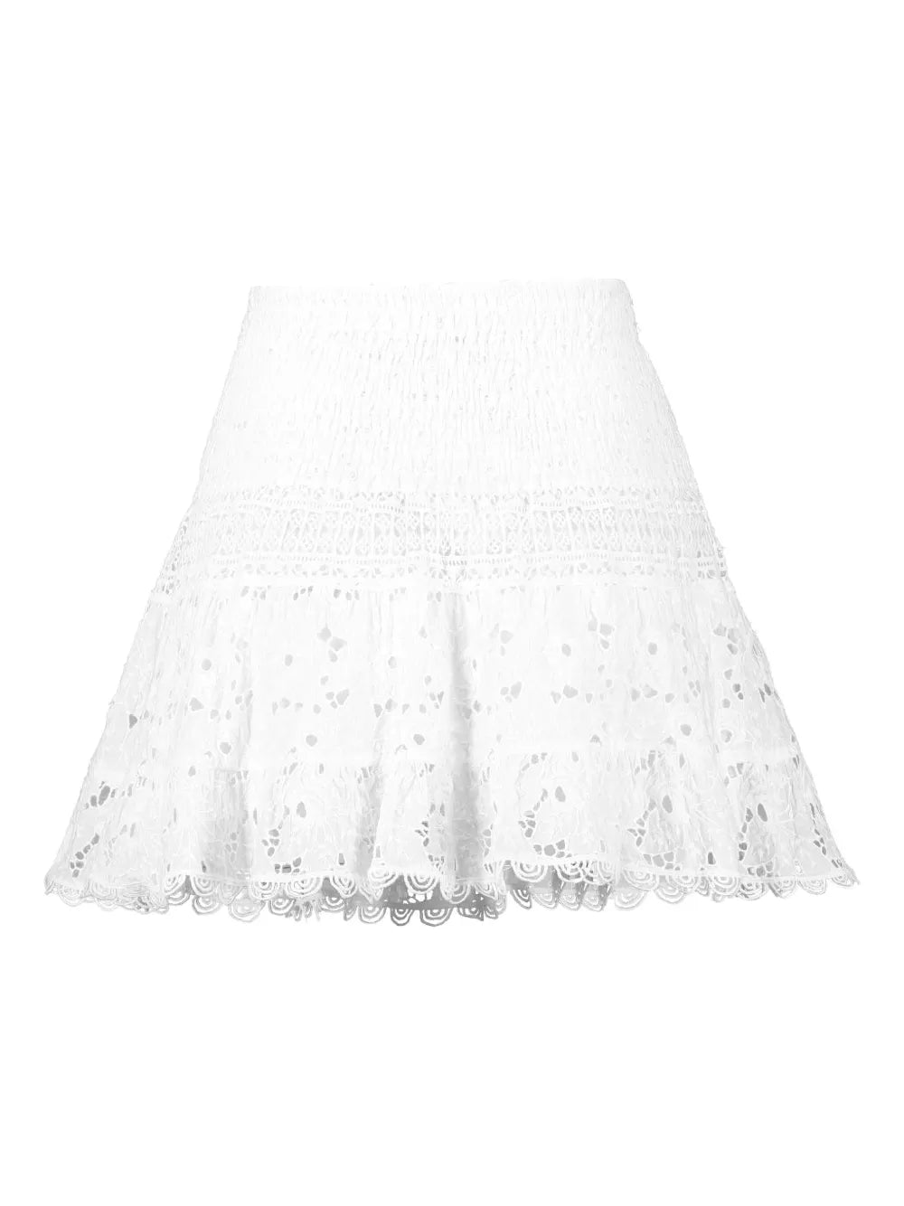 smocked eyelet skirt
