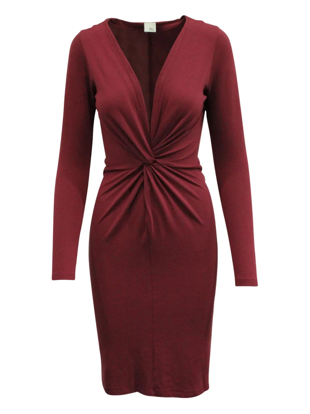 knot-detail midi dress