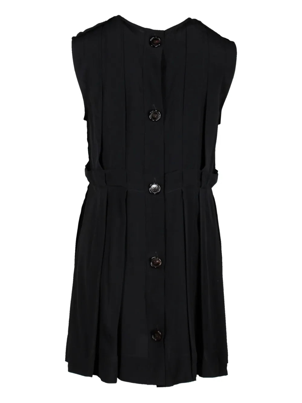 pleated sleeveless dress
