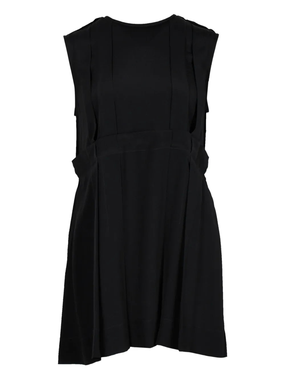 pleated sleeveless dress