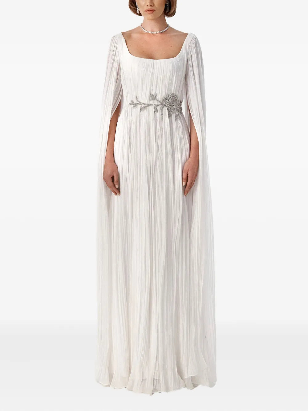 cape-design maxi dress
