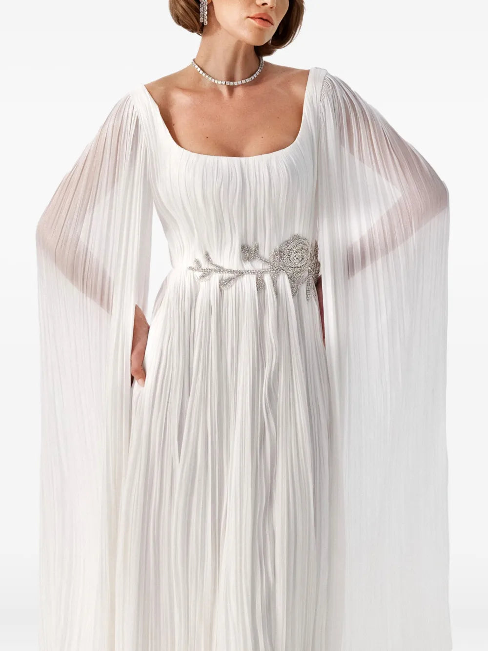 cape-design maxi dress