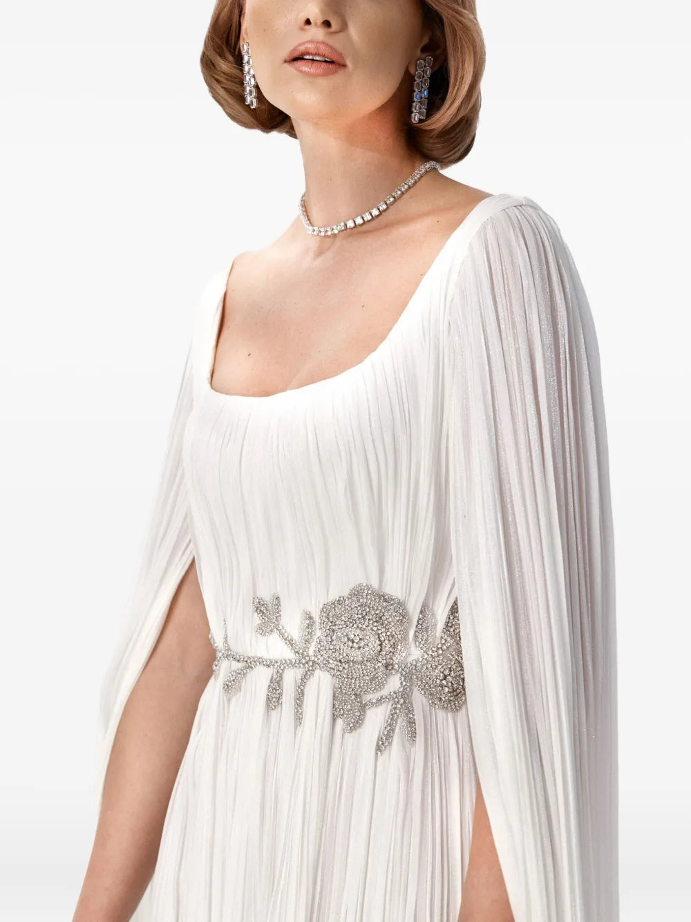 cape-design maxi dress