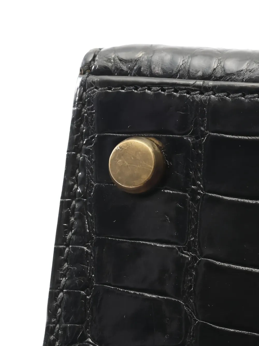 1981 Kelly 32 crocodile-embossed two-way handbag