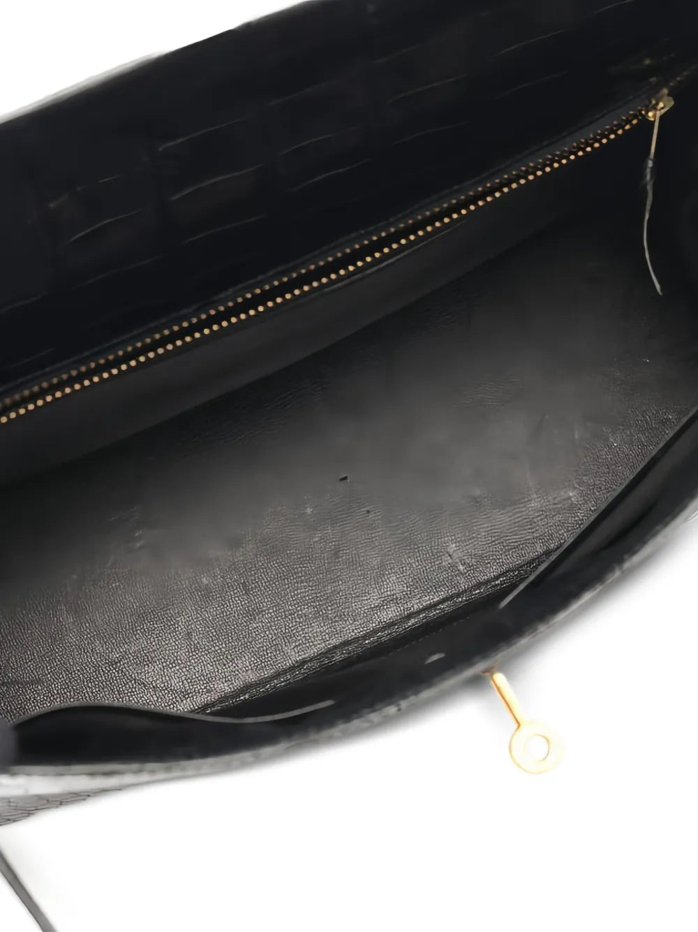 1981 Kelly 32 crocodile-embossed two-way handbag