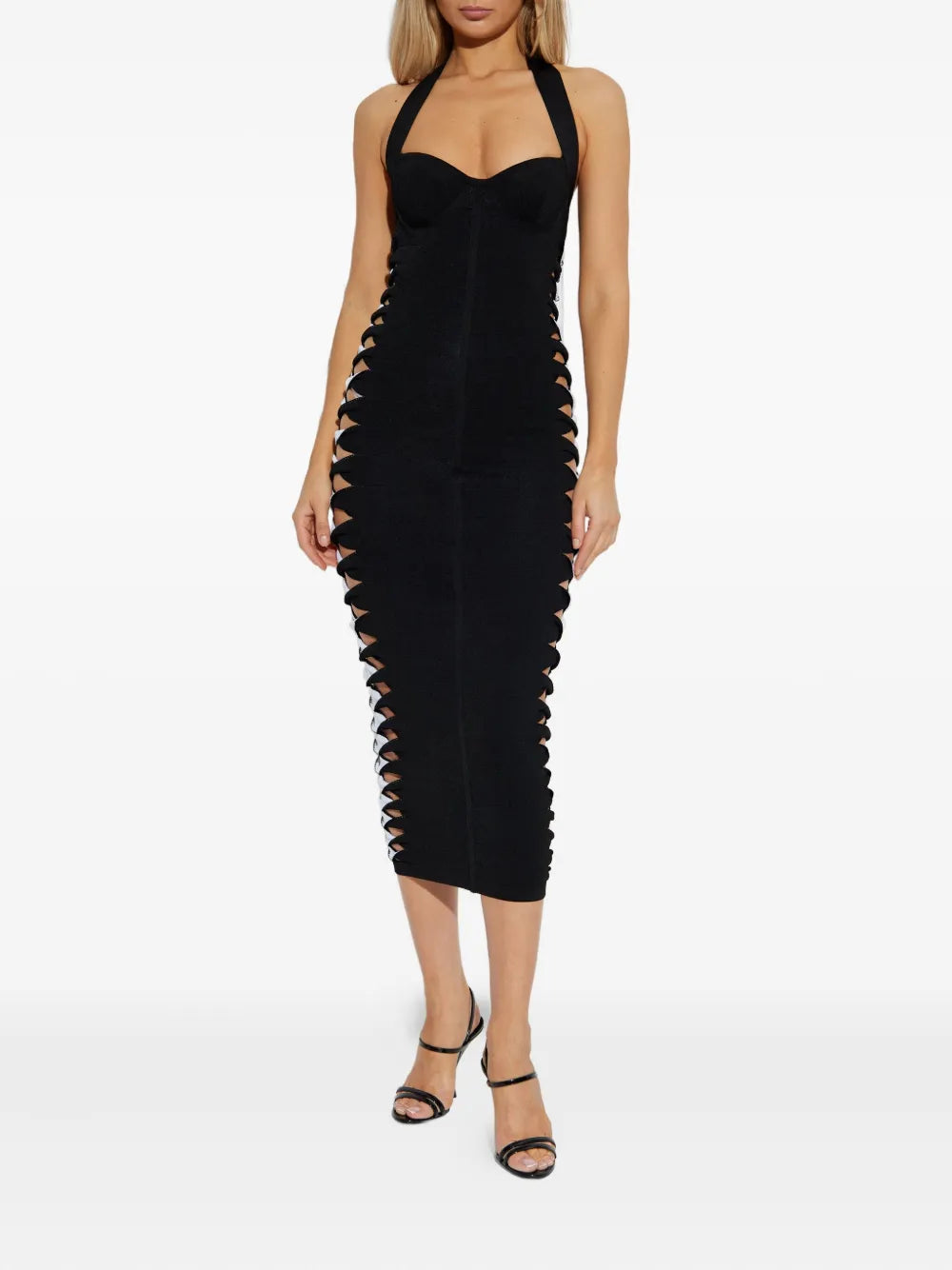 cut out-detailed midi dress