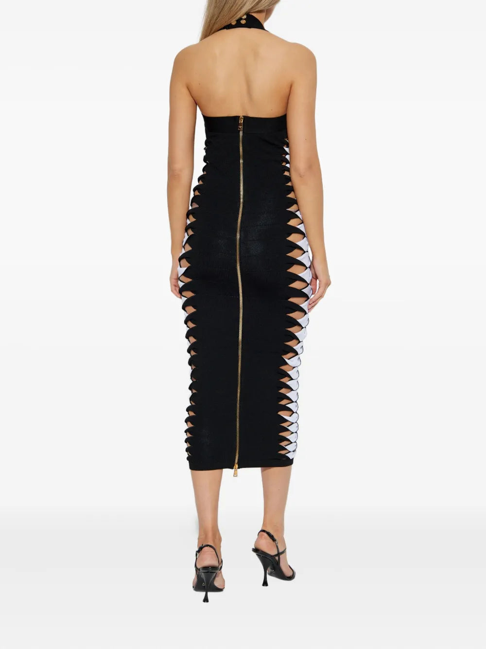 cut out-detailed midi dress