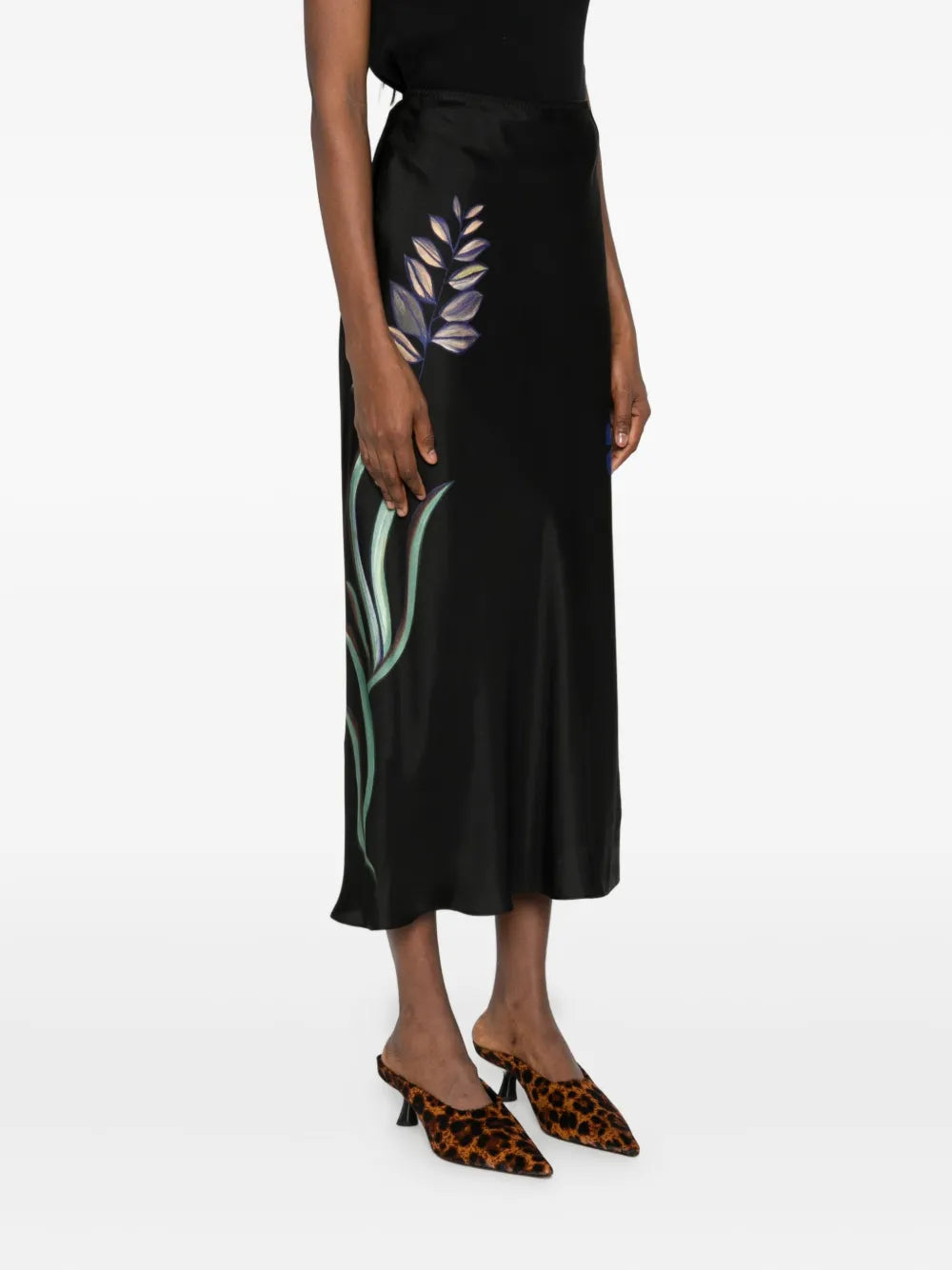 Seductive Bloom midi skirt