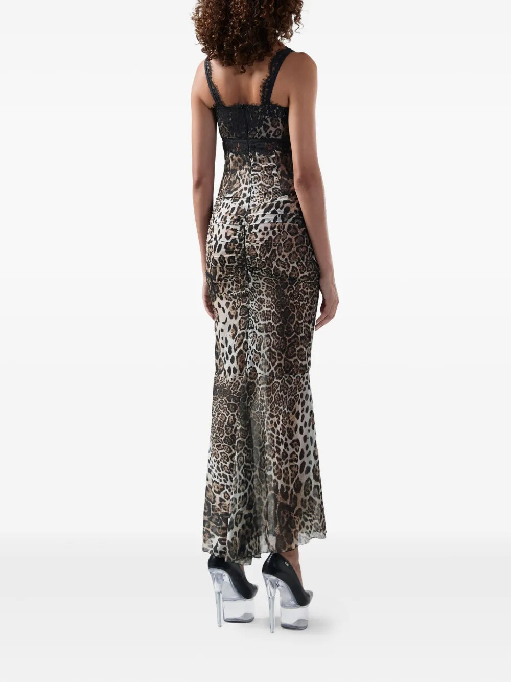 lace leopard dress