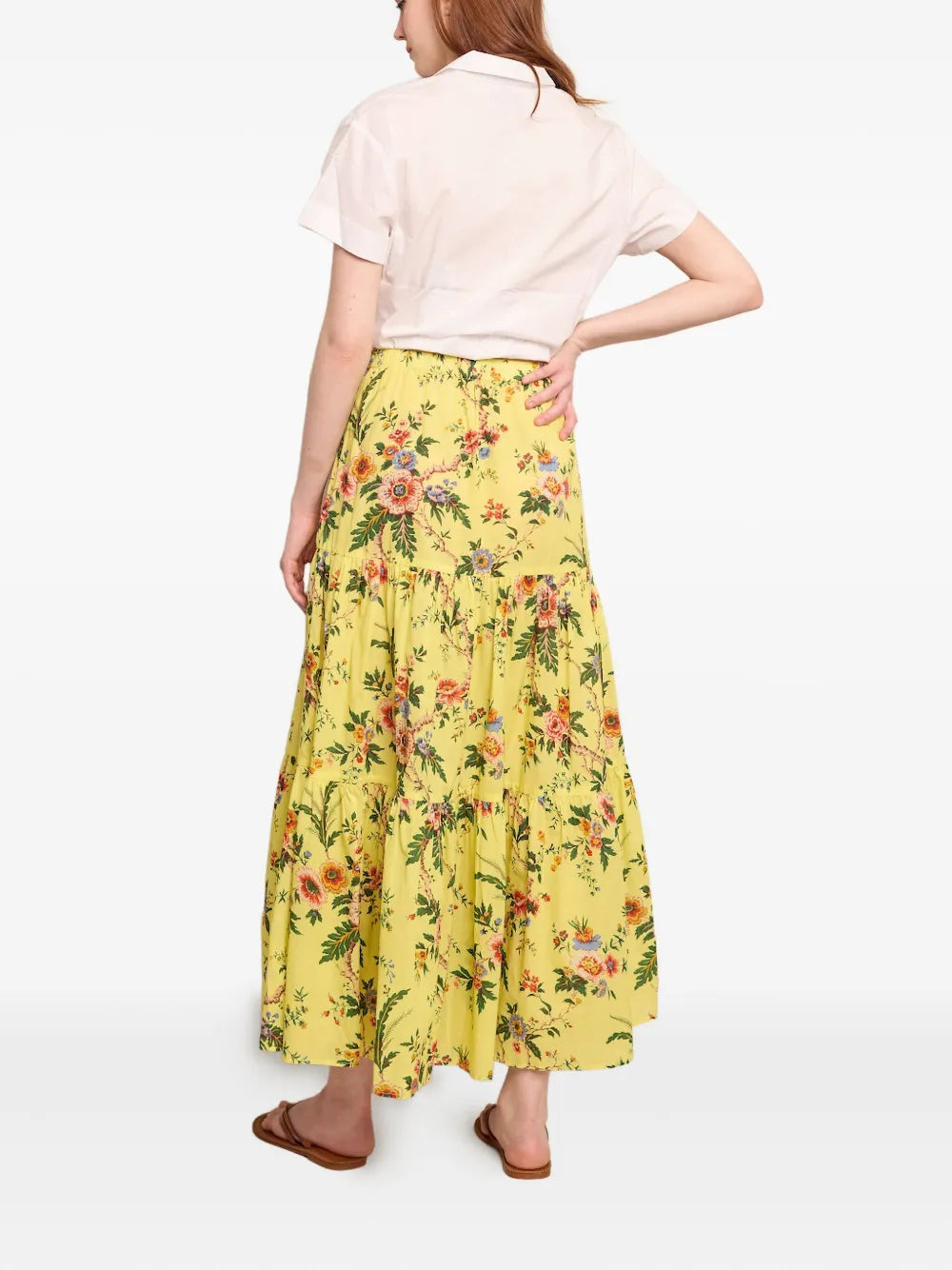 floral tiered skirt