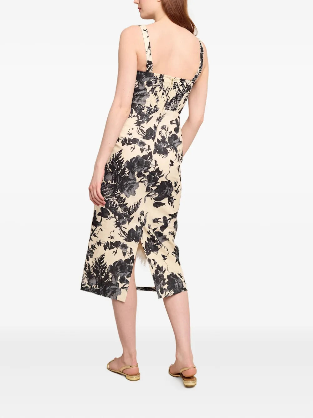 Claudine floral-print midi dress